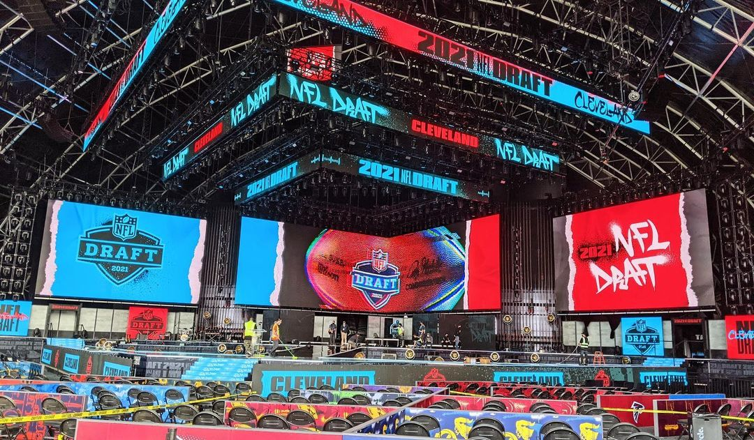 Behind the scenes NFL Draft setup in Cleveland